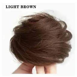 Easy Wear Synthetic Updo Wig Hair Elegant Straight Chignon Bun Hair With Rubber Band Heat Resistant Fiber Ponytail Hairpieces