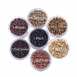 1000 PCS 3mm Nano Silicone Lined Micro Ring Hair Extension Beads for Nano Tip Human Hair Extensions