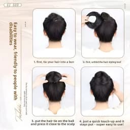 Magic Synthetic Hair Bun With Circle Elastic Clips Bird's Nest Shaped Retractable Hairpieces Fashionable Wig Hair Accessories