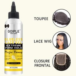 GOIPLE Glueless Liquid Gel Fast Drying Wig Bonding Adhesive Temporary Hold for Wigs Forehead & Hairs Systems Invisible Lace Glue