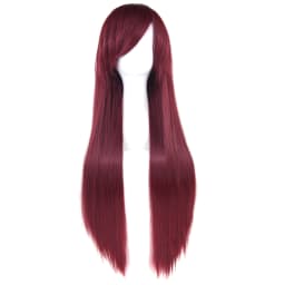 Synthetic Hair Red Straight Long Wig for Anime Cosplay Rias Gremory Halloween Costume Hair Erza Scarlet Wig with Bangs