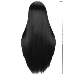 Long Straight Black Wig 32 Inch Heat Resistant Synthetic Wig For Women Cosplay Party Natural Black