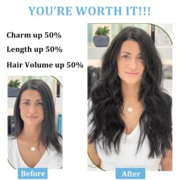 8 Pieces Hair Extensions Clip in Human Hair 18 Clips Full Head Clip on Remy Hair Extension for Women Natural Black Clip Hair