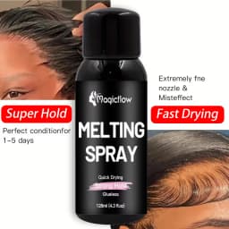 128ml/4.3fl.oz Natural Hold Lace Melting Spray - Strong Glueless Bonding Spray for Wigs | Quick-Drying Hair Adhesive