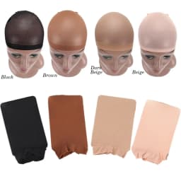 24Pieces (12 Packs) Wig Cap Fashion Stretchable Hair Nets 2Pcs/Pack Stocking Hair Cap Free Size Nylon Mesh Wig Net