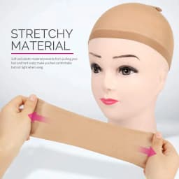 24Pieces (12 Packs) Wig Cap Fashion Stretchable Hair Nets 2Pcs/Pack Stocking Hair Cap Free Size Nylon Mesh Wig Net