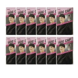 24Pieces (12 Packs) Wig Cap Fashion Stretchable Hair Nets 2Pcs/Pack Stocking Hair Cap Free Size Nylon Mesh Wig Net