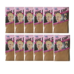 24Pieces (12 Packs) Wig Cap Fashion Stretchable Hair Nets 2Pcs/Pack Stocking Hair Cap Free Size Nylon Mesh Wig Net