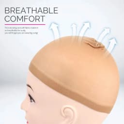 24Pieces (12 Packs) Wig Cap Fashion Stretchable Hair Nets 2Pcs/Pack Stocking Hair Cap Free Size Nylon Mesh Wig Net