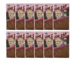 24Pieces (12 Packs) Wig Cap Fashion Stretchable Hair Nets 2Pcs/Pack Stocking Hair Cap Free Size Nylon Mesh Wig Net