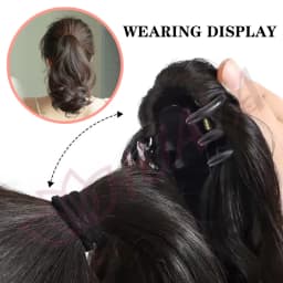 10InchSynthetic Ponytail Claw Clip Ponytail Extensions Short Curly Ponytail Ladies Black Brown Hair Clip for Women