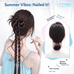 Claw Clip Synthetic Hair Twist Braid Lazy Messy Loose Temples Chignon Ponytail Hair Accessories Heat Resistant for Women