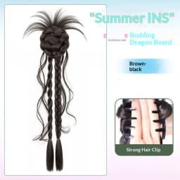 Claw Clip Synthetic Hair Twist Braid Lazy Messy Loose Temples Chignon Ponytail Hair Accessories Heat Resistant for Women