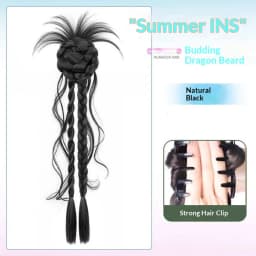 Claw Clip Synthetic Hair Twist Braid Lazy Messy Loose Temples Chignon Ponytail Hair Accessories Heat Resistant for Women
