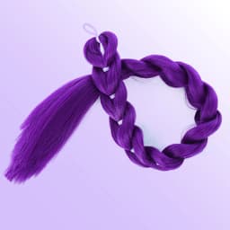 Wig Ponytail Witch Hunting Group Cos Wig Purple Braid Wig Ponytail Braid