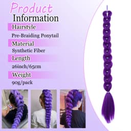 Wig Ponytail Witch Hunting Group Cos Wig Purple Braid Wig Ponytail Braid
