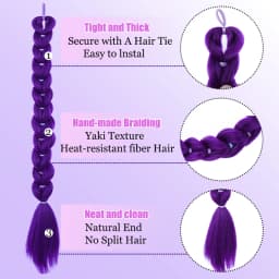 Wig Ponytail Witch Hunting Group Cos Wig Purple Braid Wig Ponytail Braid