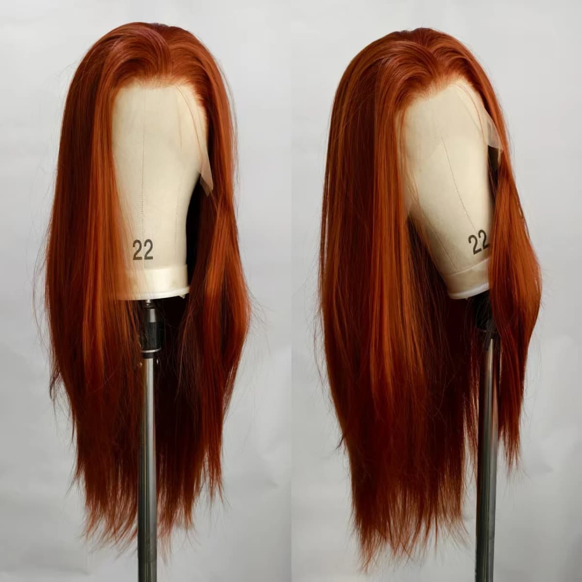 Auburn Brown Lace Front Wig Copper Red Synthetic Lace Front Wig Pre Plucked Wear and Go Glueless Wigs for Women