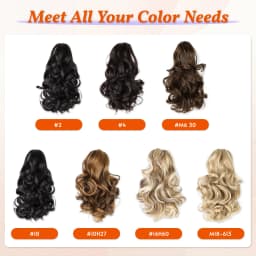 Ponytail Extensions,10 inch Short Claw Clip on Ponytail Extensions Chocolate Brown Synthetic Curly Wavy Pony Tails Hairpieces