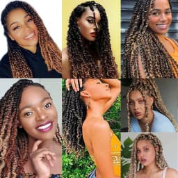 16/24inch Synthetic 3X Springy Short Afro Kinky Curly Crochet Braiding Hair Extensions Soft Natural Hairstyles For Black Women