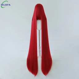 700g High Quality 59" 150cm Long Straight Cosplay Wig With Bang Blond Brown Red Green Blue Heat Resistant Hair Colors Anime Wigs