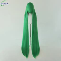 700g High Quality 59" 150cm Long Straight Cosplay Wig With Bang Blond Brown Red Green Blue Heat Resistant Hair Colors Anime Wigs