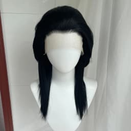 Mullet Rocker Cosplay Wigs for Men Shoulder Length Synthetic Hair 13X4 Lace Front Wigs Black Women Glueless Natural Hairline