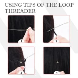 Professional Hair Extension Kit with Beads,Pliers, Pulling Hook, Threads, Needle - Metal Tools for All Hair Types,