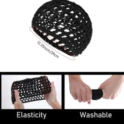 Colored Mesh Hair Nets For Sleeping Crochet Hair Net Sleeping Cap Long Curly Headwear Protector Mesh Chef Hats Bun Lifting Strap