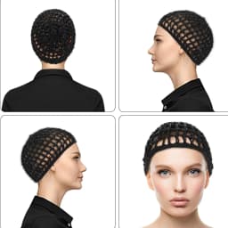 Colored Mesh Hair Nets For Sleeping Crochet Hair Net Sleeping Cap Long Curly Headwear Protector Mesh Chef Hats Bun Lifting Strap