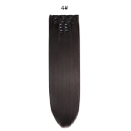24 Inches Synthetic Long Straight Hairstyle 16 Clips 6Pcs/Set Hair Extensions Blonde Black Hairpieces Heat Resistant For Women