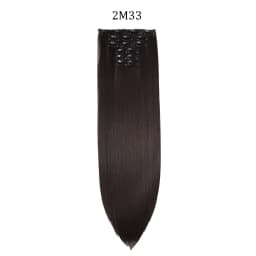 24 Inches Synthetic Long Straight Hairstyle 16 Clips 6Pcs/Set Hair Extensions Blonde Black Hairpieces Heat Resistant For Women