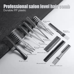 10-Pieces Hairdressing Comb Set, Hairdressing Comb Set, Salon Anti-Static Stylist Comb and Clip Set