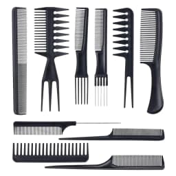 10-Pieces Hairdressing Comb Set, Hairdressing Comb Set, Salon Anti-Static Stylist Comb and Clip Set