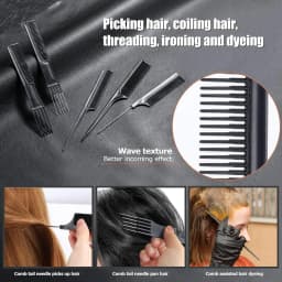 10-Pieces Hairdressing Comb Set, Hairdressing Comb Set, Salon Anti-Static Stylist Comb and Clip Set