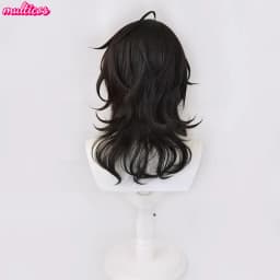 High Quality Game ES Sakuma Rei Sakuma Ritsu Cosplay Wig 30cm 45cm Black Heat Resistant Synthetic Hair Halloween Anime Wigs