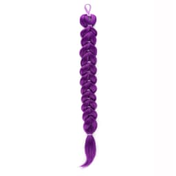 Synthetic Braided Purple Hair Ponytail Kids Costume Hairstyle 26inch Long Ponytail with Clips for Kids Girls Halloween Christmas