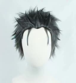 Re:Zero kara Hajimeru Isekai Seikatsu Subaru Natsuki Wig Black Grey Mix Short Synthetic Hair Cosplay Wigs