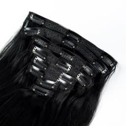 Straight Clip In Human Hair Extensions Brown Unprocessed Hair Extensions Full Head Brazilian Hair Seamless Clip Ins Extension