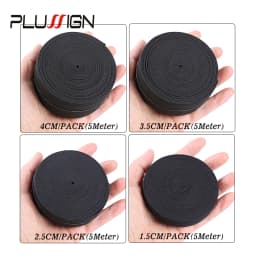 5Meters Width 1.5-4cm Black Elastic Band For Wigs Spandex Belt Trim Sewing/Ribbon Clothes Flex Sewing Material Elastic Wig Bands