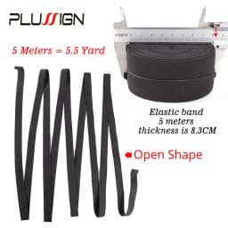 5Meters Width 1.5-4cm Black Elastic Band For Wigs Spandex Belt Trim Sewing/Ribbon Clothes Flex Sewing Material Elastic Wig Bands