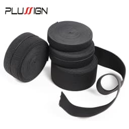 5Meters Width 1.5-4cm Black Elastic Band For Wigs Spandex Belt Trim Sewing/Ribbon Clothes Flex Sewing Material Elastic Wig Bands