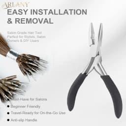 ARLANY Hair Extension Pliers for Micro Beads Anti-Slip Microlink Pliers for Weft Extensions Hair Tinsel Keratin Bonding Removal