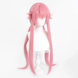 Anime he Future Diary Gasai Yuno Wig Halloween Party for Cosplay Pink Costume Wig long ponytai Synthetic Hair Party Wigs