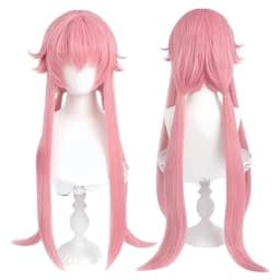 Anime he Future Diary Gasai Yuno Wig Halloween Party for Cosplay Pink Costume Wig long ponytai Synthetic Hair Party Wigs