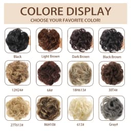 Claw Clip Messy Chignon Wavy Curly Hair Bun Clip in Claw Ponytail Synthetic Tousled Updo Scrunchie Hairpiece for Women