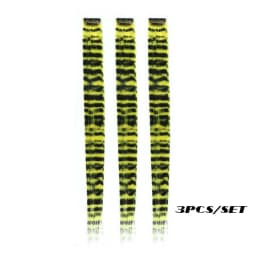 3pcs/set Stripe Printed Hair Colorful Long Straight Hair Pieces Synthetic Clip-in Hair Extensions for Daily Use Party Halloween