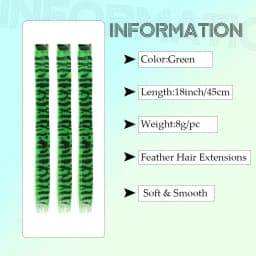 3pcs/set Stripe Printed Hair Colorful Long Straight Hair Pieces Synthetic Clip-in Hair Extensions for Daily Use Party Halloween