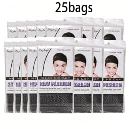 1/5/10/15/20/30Pcs High-Quality Stretchable Elastic Hairnets Black Wig Making Cap Cool Cosplay Weaving Hair Net Stretch Hairnets
