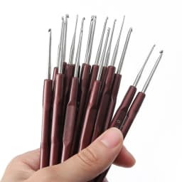 DIY Knitting Hook Needle Dreadlock Hair Tools Metal Plastic Crochet Hooks 0.5Mm 0.6Mm 0.7Mm 0.8Mm Hair Weaving Micro Hook